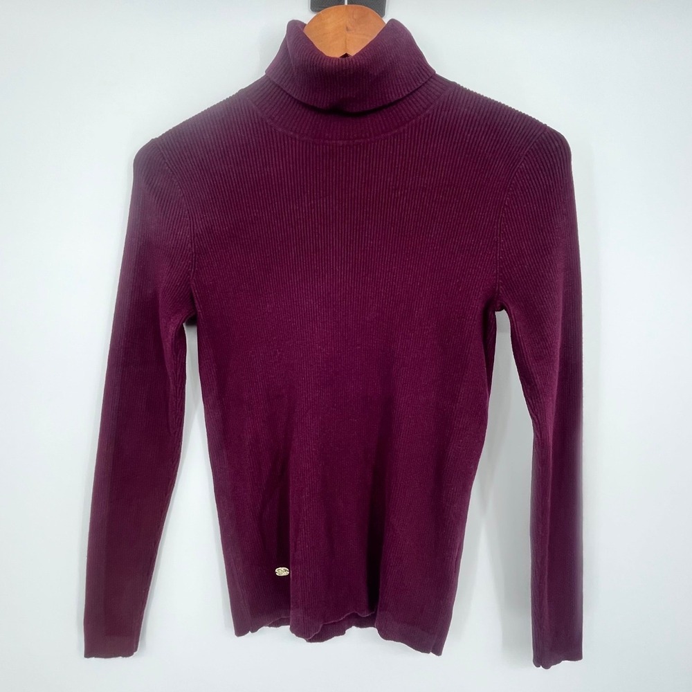 Lauren Ralph Lauren Burgundy‎ Ribbed Turtleneck Sweater Women's Large Preppy